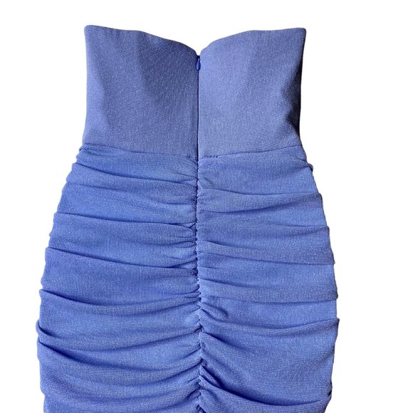 Michael Costello x REVOLVE | NWT India Midi Corset Mesh Dress Periwinkle S - Picture 8 of 10